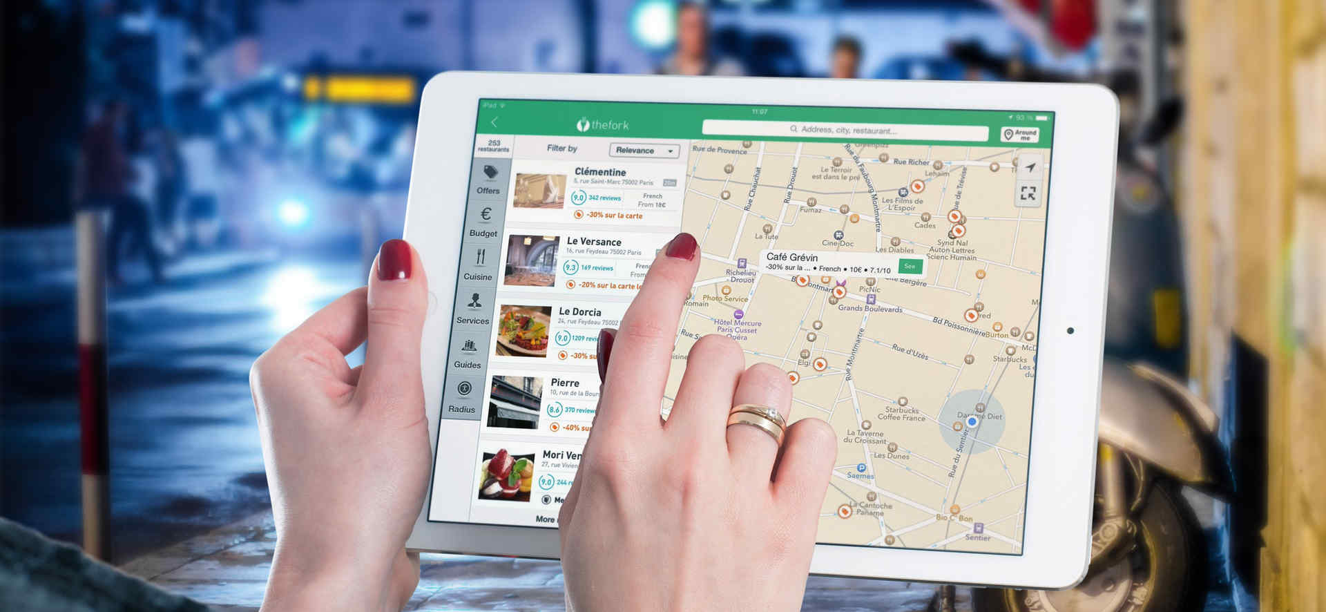 iPad with a Google My Business account displayed