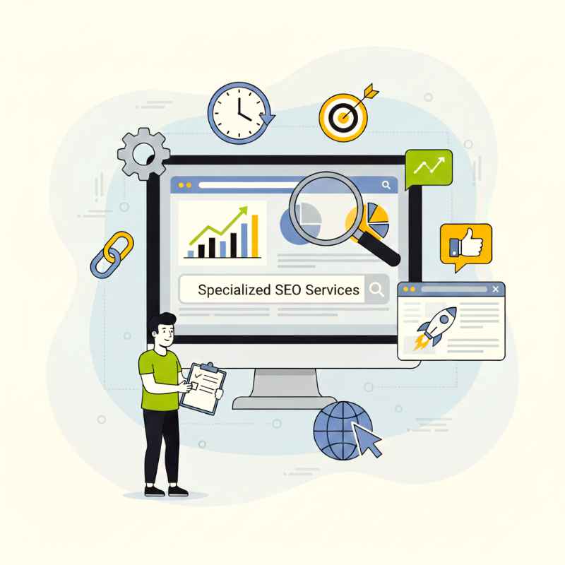 Concept art for specialized SEO services for Laake of the Ozarks and SPringfield, MO